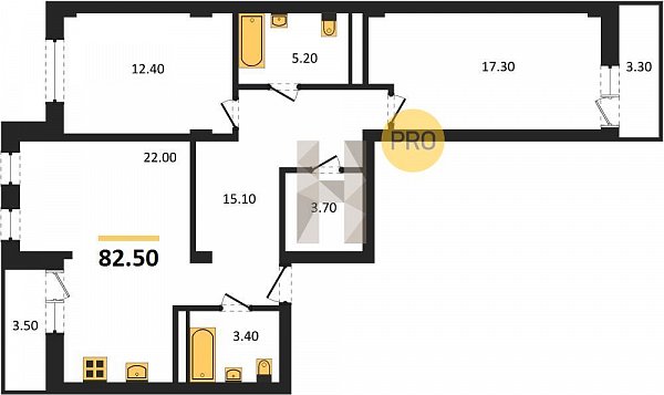 Продается 2-комн. квартира, 82.5 м², ЖК Екатерининский Парк, 