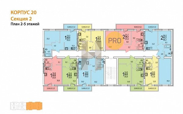 1-комн. квартира, 34.5 м², ЖК ДарГрад (№131946)