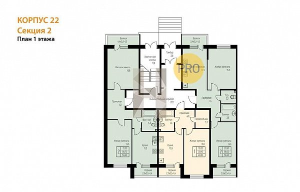 1-комн. квартира, 40.8 м², ЖК Nova Vita (№133539)