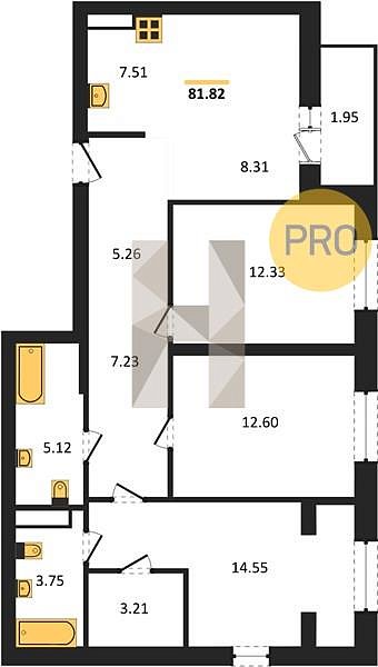 Продается 3-комн. квартира, 81.82 м², ЖК Белые Росы, 