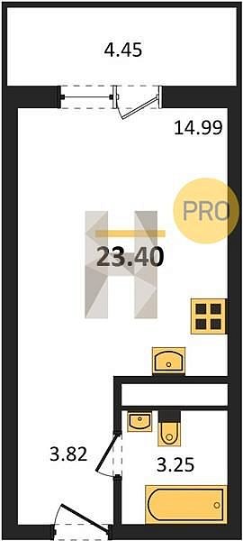 Продается Студия, 23.4 м², ЖК Теплые Края,