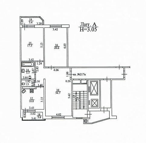 3-комн квартира, 90.8 м², р-н Российская ул (№129990)