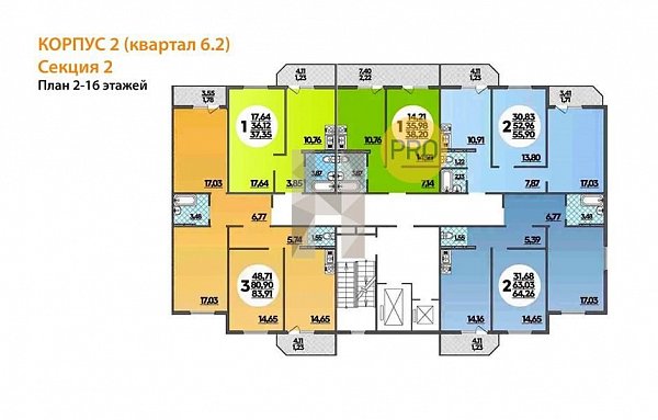 3-комн. квартира, 83.56 м², ЖК Восточно-Кругликовский (№133191)
