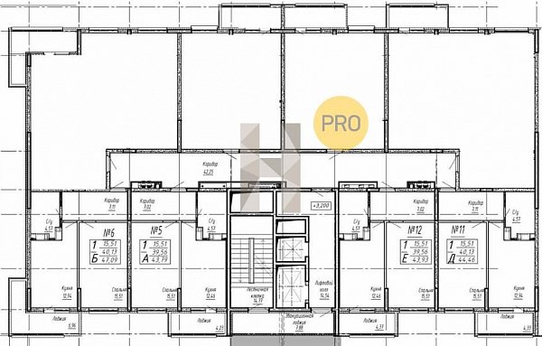 1-комн. квартира, 47.5 м², ЖК Спутник (№133451)