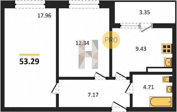 Продается 2-комн. квартира, 53.29 м², ЖК Архитектор, 