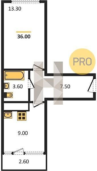 Продается 1-комн. квартира, 36.2 м², ЖК Европейский, 
