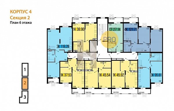 3-комн. квартира, 95.81 м², ЖК Цветной бульвар (№133737)