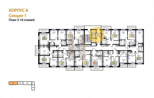 1-комн. квартира, 35.92 м², ЖК Ракурс (№132080)