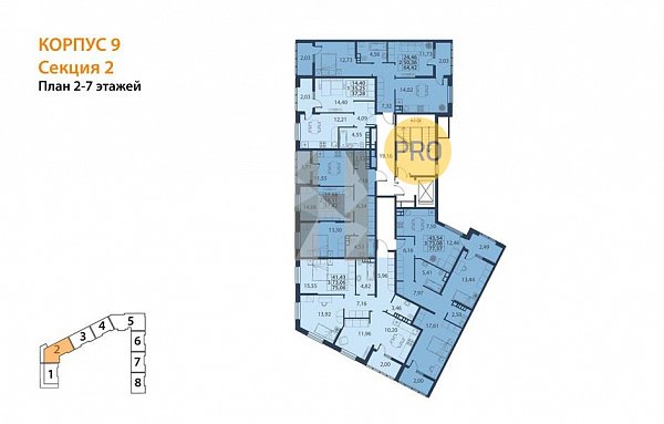 2-комн. квартира, 77.57 м², ЖК Белые Росы (№132752)