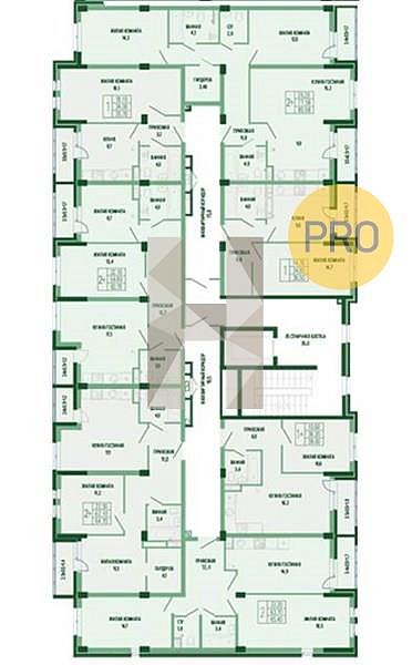 2-комн. квартира, 80.98 м², ЖК Екатерининский Парк (№133655)