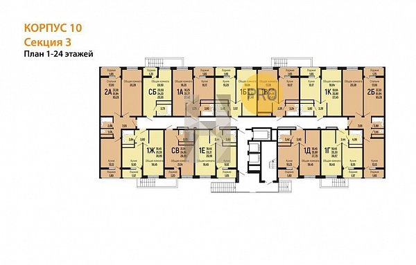 Студия, 25.55 м², ЖК Славянка (№133044)
