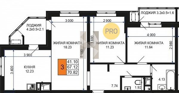 Продается 3-комн. квартира, 70.82 м², ЖК Сегодня, 
