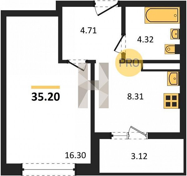 Продается 1-комн. квартира, 35.2 м², ЖК Архитектор, 