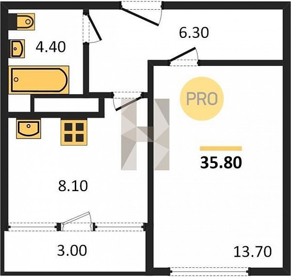 Продается 1-комн. квартира, 36 м², ЖК Европейский, 
