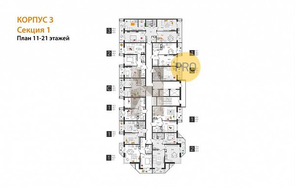 1-комн. квартира, 47.4 м², ЖК Рекорд-2 (№132469)