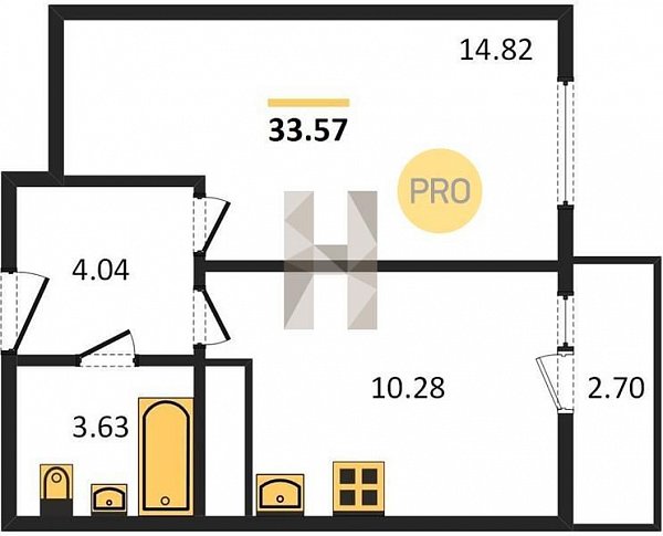 Продается 1-комн. квартира, 33.57 м², ЖК Огурцы, 