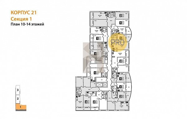 3-комн. квартира, 77.8 м², ЖК Самолет-4 (№132108)
