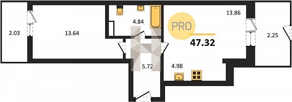 Продается 1-комн. квартира, 47.32 м², ЖК Белые Росы, 