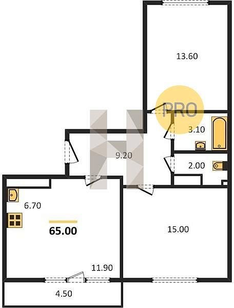 Продается 2-комн. квартира, 65 м², ЖК Свобода, 