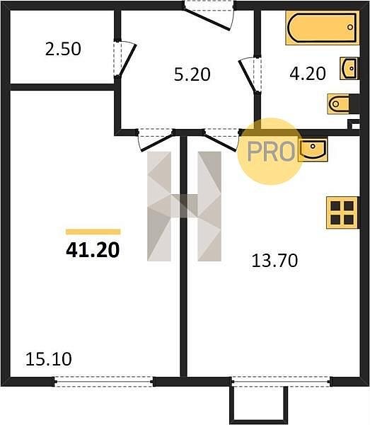Продается 1-комн. квартира, 41.2 м², ЖК Парк Победы-2, 