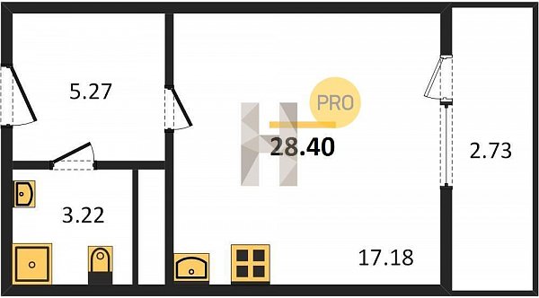 Продается Студия, 28.4 м², ЖК Родные просторы, 