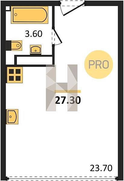 Продается Студия, 27.3 м², ЖК Самолет-6,