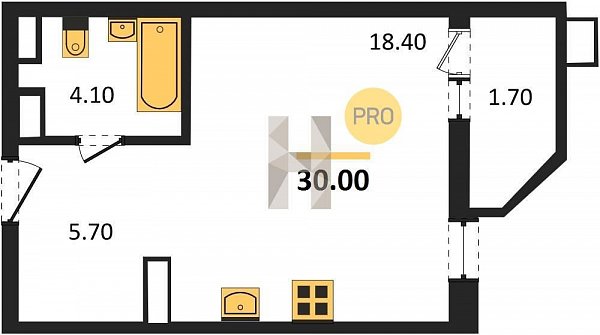Продается Студия, 30 м², ЖК СказкаГрад, 