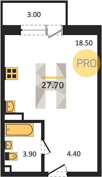Продается Студия, 27.7 м², ЖК Nova Vita, 