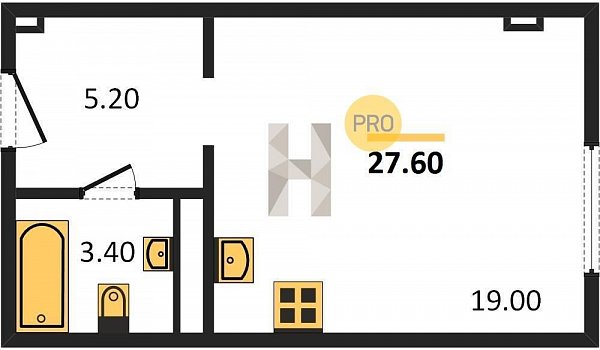 Продается Студия, 27 м², ЖК The Grand Palace, 