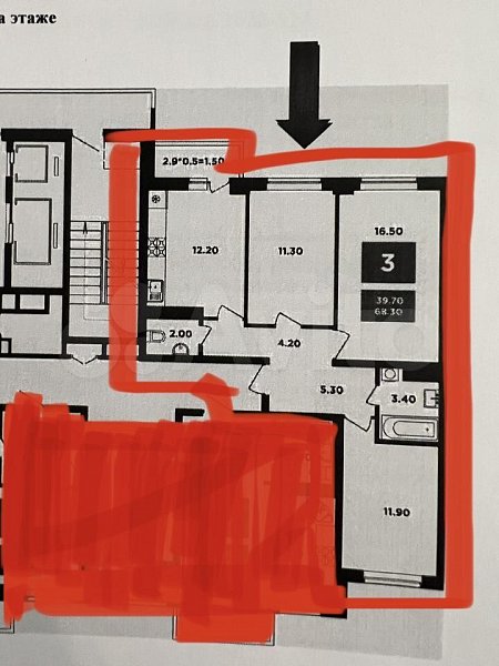 Продается 3-комн квартира, 67.6 м², р-н Энка - Баскет-холл, 