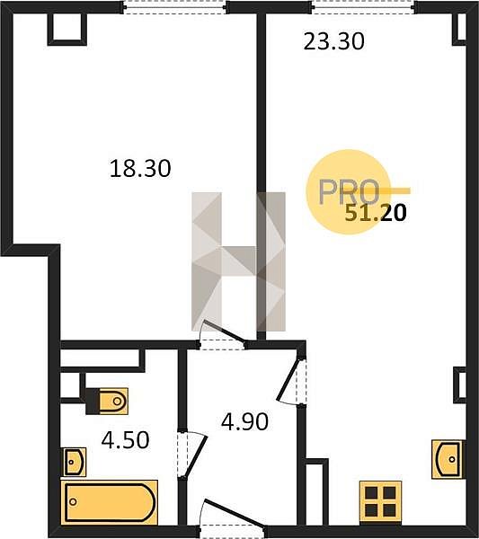 Продается 1-комн. квартира, 50.6 м², ЖК The Grand Palace, 