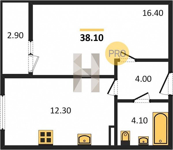 Продается 1-комн. квартира, 38.1 м², ЖК Екатерининский Парк, 