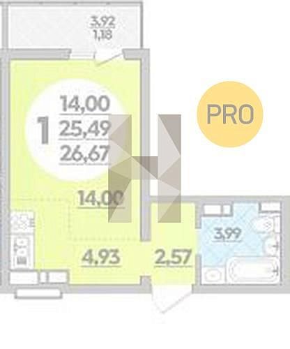 Продается Студия, 26.67 м², ЖК Предгорье Лаго-Наки,