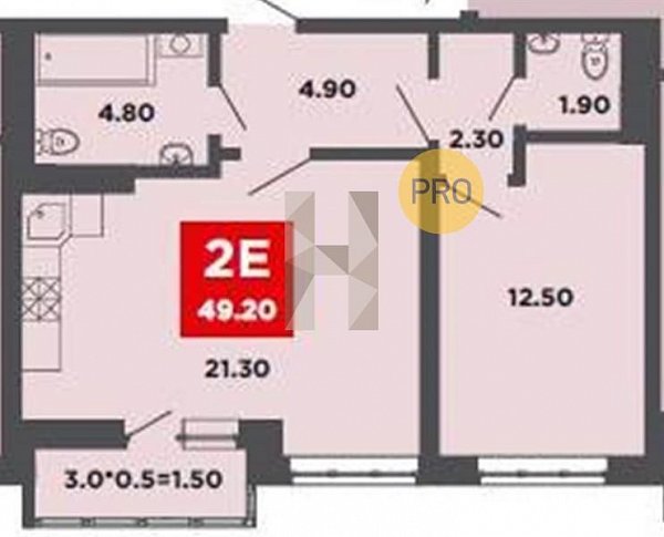 Продается 1-комн. квартира, 49.2 м², ЖК Красная площадь Ромекс, 