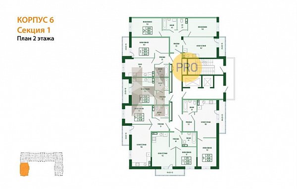 1-комн. квартира, 43.3 м², ЖК Екатерининский Парк (№133283)