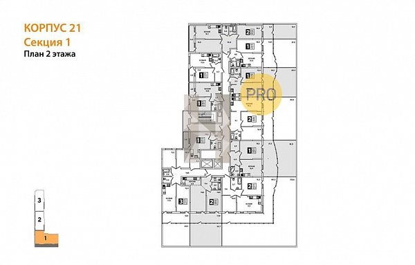 2-комн. квартира, 222.4 м², ЖК Самолет-4 (№132110)