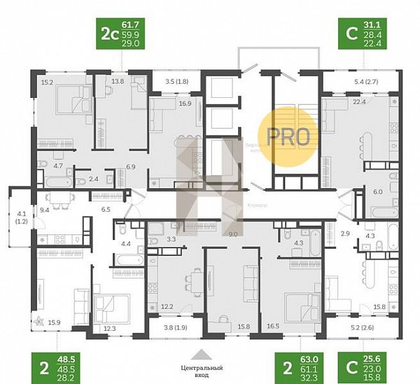 Студия, 25.6 м², ЖК Все Свои (№133173)