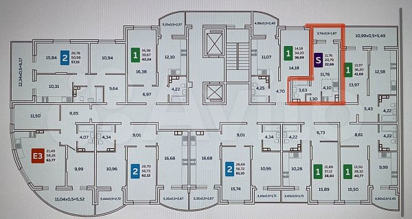 Студия, 22.7 м², р-н поселок Краснодарский (№125468)