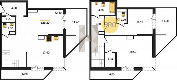 Продается 3-комн. квартира, 139.2 м², ЖК Рекорд-2, 