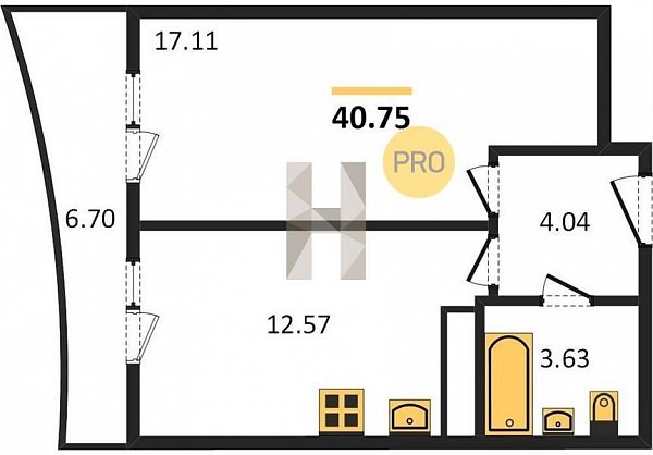 Продается 1-комн. квартира, 40.75 м², ЖК Огурцы, 
