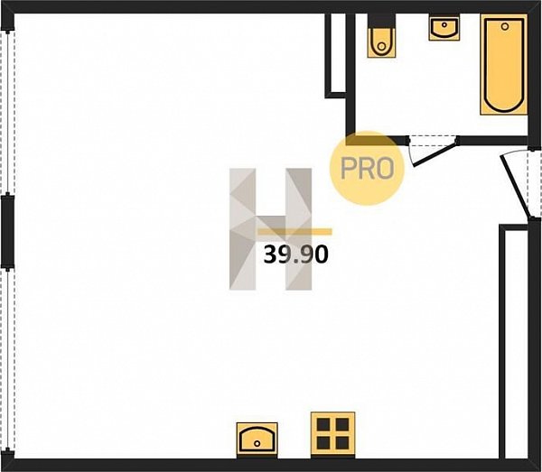Продается 1-комн. квартира, 39.9 м², ЖК Гарантия на Обрывной, 