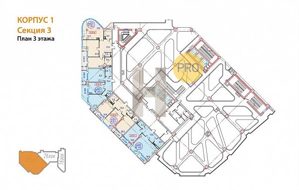 2-комн. квартира, 82.6 м², ЖК Девелопмент-Плаза (№131952)