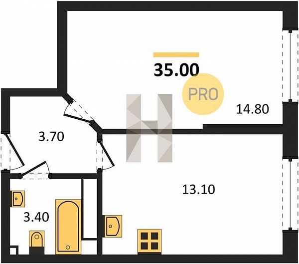 Продается 1-комн. квартира, 35 м², ЖК Догма Парк, 