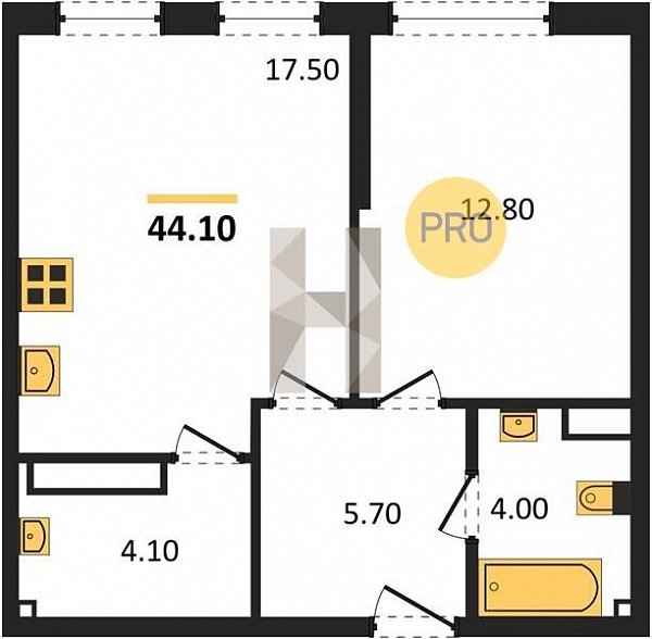 Продается 1-комн. квартира, 44.1 м², ЖК Догма Парк, 