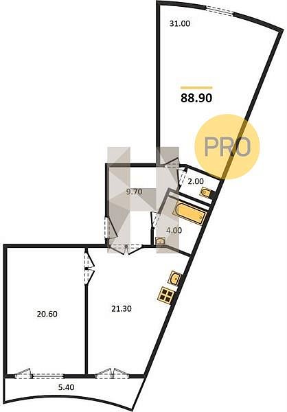 Продается 2-комн. квартира, 88.9 м², ЖК Радонеж, 