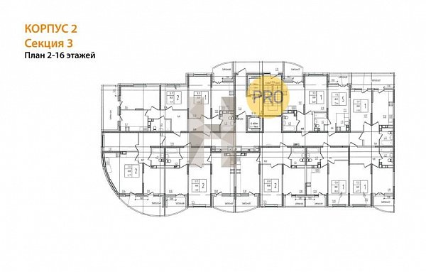 2-комн. квартира, 57.15 м², ЖК Хорошая Погода-2 (№132321)