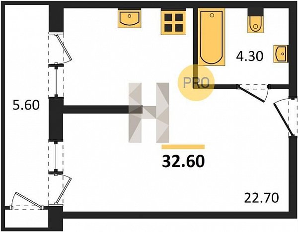 Продается Студия, 32.6 м², ЖК Рекорд-2,