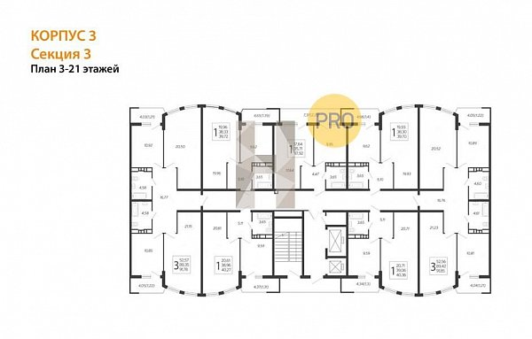 1-комн. квартира, 37.92 м², ЖК Режиссёр (№132478)