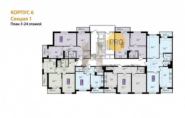 2-комн. квартира, 66.31 м², ЖК Левада (№133399)