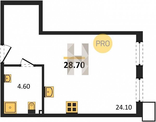 Продается Студия, 28.7 м², ЖК Парк Победы-2,